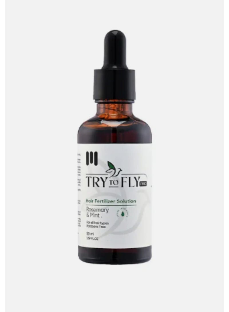 TryToFly hair fertilizer solution rosemary & mint for all hair types Parabens free 50 ml - Image 1